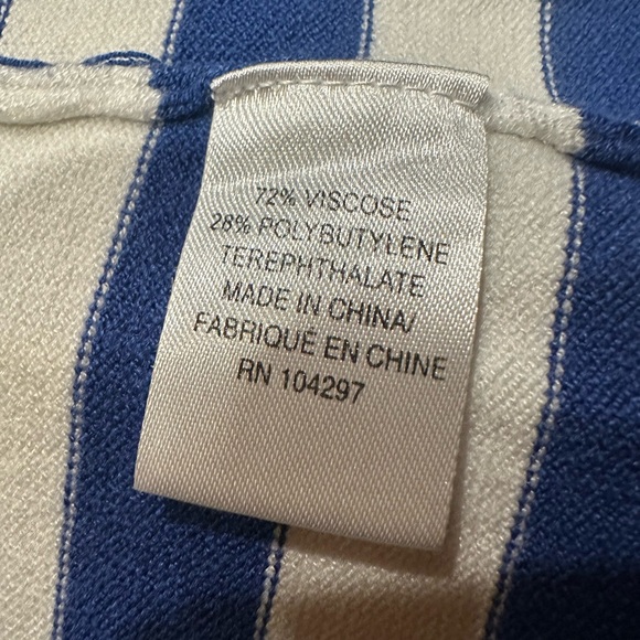 Milly Blue and White Striped Dress size XL - Picture 8 of 8